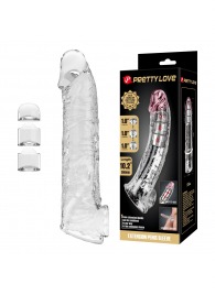 Прозрачный фаллоудлинитель с подхватом мошонки Silas - 26 см. - Baile - в Батайске купить с доставкой
