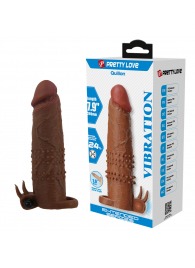 Коричневая насадка на пенис Quillon - 20 см. - Baile - в Батайске купить с доставкой