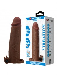 Коричневая насадка на пенис Xerxes - 22 см. - Baile - в Батайске купить с доставкой