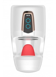 Белый мастурбатор с язычком и возвратно-поступательными движениями - Secwell - в Батайске купить с доставкой