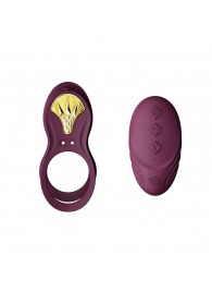 Фиолетовое эрекционное виброкольцо Bayek с пультом ДУ - Zalo - в Батайске купить с доставкой