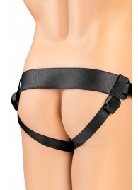 Телесный фаллопротез на черных ремнях Conall - 15 см. - ToyFa - купить с доставкой в Батайске