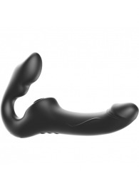 Черный безремневой страпон с 3 моторами - Ibiza - купить с доставкой в Батайске