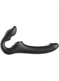 Черный безремневой страпон с 3 моторами - Ibiza - купить с доставкой в Батайске