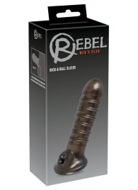Насадка на пенис Rebel smoke с рёбрышками и отверстием под мошонку - Orion - в Батайске купить с доставкой
