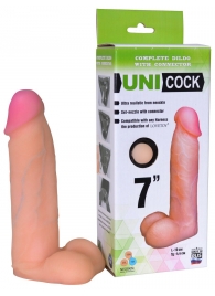 Фаллическая насадка Харнесс UNICOCK 7  - 19 см. - LOVETOY (А-Полимер) - купить с доставкой в Батайске