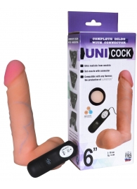 Фаллическая насадка Харнесс UNICOCK 6  с вибрацией - 18 см. - LOVETOY (А-Полимер) - купить с доставкой в Батайске