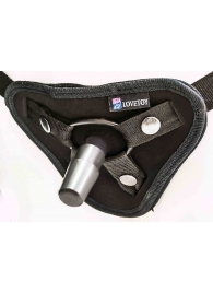 Страпон с 2 насадками и вибрацией UniStrap - 20 и 18 см. - LOVETOY (А-Полимер) - купить с доставкой в Батайске