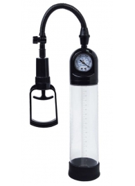 Чёрная вакуумная помпа A-toys с манометром и прозрачной колбой - A-toys - в Батайске купить с доставкой