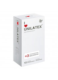 Ультратонкие презервативы Unilatex Ultra Thin - 12 шт. + 3 шт. в подарок - Unilatex - купить с доставкой в Батайске