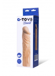 Насадка с ярко выраженной головкой и рельефным стволом - 19 см. - A-toys - в Батайске купить с доставкой