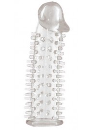 Прозрачная насадка на половой член с закрытой головкой и шипами - 12,5 см. - ToyFa - в Батайске купить с доставкой