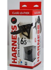 Насадка-фаллоимитатор на кожаных трусиках Harness Ultra Realistic 6,5  - 18,5 см. - LOVETOY (А-Полимер) - купить с доставкой в Батайске