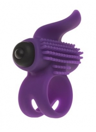 Эрекционное кольцо с подхватом мошонки и стимуляцией клитора Bullet Lastic Ring - Adrien Lastic - в Батайске купить с доставкой