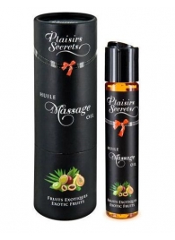 Массажное масло с ароматом экзотических фруктов Huile de Massage Gourmande Fruits Exotiques - 59 мл. - Plaisir Secret - купить с доставкой в Батайске