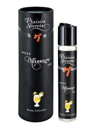 Массажное масло с ароматом пина колады Huile de Massage Gourmande Pina Colada - 59 мл. - Plaisir Secret - купить с доставкой в Батайске