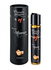 Массажное масло с ароматом карамели Huile de Massage Gourmande Caramel - 59 мл. - Plaisir Secret - купить с доставкой в Батайске