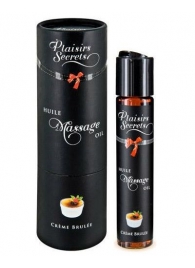 Массажное масло с ароматом крем брюле Huile de Massage Gourmande Creme Brulée - 59 мл. - Plaisir Secret - купить с доставкой в Батайске
