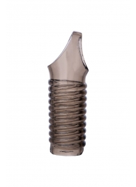 Дымчатая насадка с рёбрышками и подхватом мошонки ToyFa XLover - 12,5 см. - ToyFa - в Батайске купить с доставкой