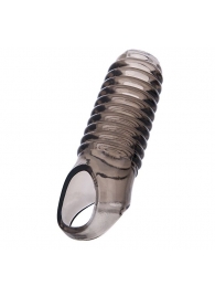 Дымчатая насадка с рёбрышками и подхватом мошонки ToyFa XLover - 12,5 см. - ToyFa - в Батайске купить с доставкой