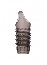 Открытая дымчатая насадка с точками и рёбрами ToyFa XLover - 11,5 см. - ToyFa - в Батайске купить с доставкой