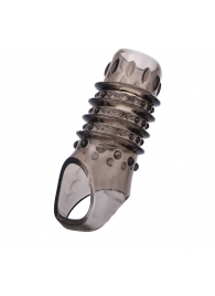 Открытая дымчатая насадка с точками и рёбрами ToyFa XLover - 11,5 см. - ToyFa - в Батайске купить с доставкой