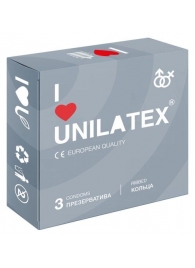 Презервативы с рёбрами Unilatex Ribbed - 3 шт. - Unilatex - купить с доставкой в Батайске