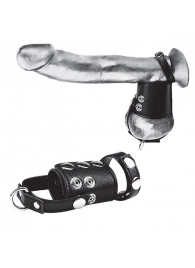 Кольцо на член и мошонку Cock Ring With 2  Ball Stretcher And Optional Weight Ring - BlueLine - в Батайске купить с доставкой
