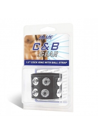 Ремень на член и мошонку 1.5  Cock Ring With Ball Strap - BlueLine - купить с доставкой в Батайске