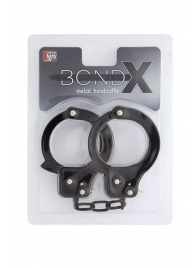 Чёрные наручники из листового металла BONDX METAL CUFFS BLACK - Dream Toys - купить с доставкой в Батайске