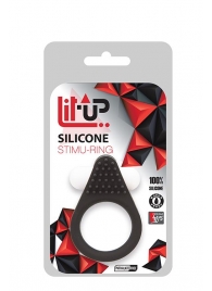 Чёрное эрекционное кольцо LIT-UP SILICONE STIMU RING 1 BLACK - Dream Toys - в Батайске купить с доставкой