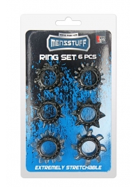 Набор из 6 дымчатых эрекционных колец MENZSTUFF 6PC STRECHEABLE RING SET - Dream Toys - в Батайске купить с доставкой