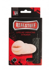 Мастурбатор-ротик с вибрацией REALSTUFF VIBRATING MASTURBATOR MOUTH - Dream Toys - в Батайске купить с доставкой
