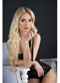 Чёрная мини-плеть из резины Rubber Mini Whip - 22 см. - Blush Novelties - купить с доставкой в Батайске