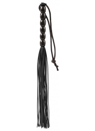 Чёрная мини-плеть из резины Rubber Mini Whip - 22 см. - Blush Novelties - купить с доставкой в Батайске