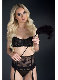 Стек с большим чёрным пером Large Feather Tickler - 65 см. - Blush Novelties - купить с доставкой в Батайске