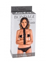 Ошейник с длинной лентой и наручниками Strap Bondage Kit Plus Size - Lola Games - купить с доставкой в Батайске