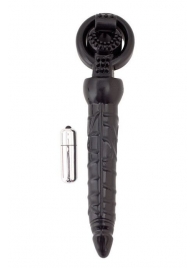Черная вибронасадка с анальным стимулятором - ToyFa - в Батайске купить с доставкой