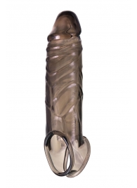 Дымчатая фаллическая насадка с подхватом и закрытой головкой - 16,2 см. - ToyFa - в Батайске купить с доставкой