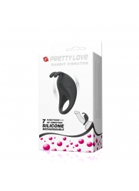 Чёрное эрекционное кольцо с вибрацией Rabbit Vibrator - Baile - в Батайске купить с доставкой