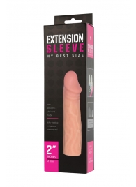 Телесная насадка-удлинитель Extension sleeve - 17 см. - Sitabella - в Батайске купить с доставкой