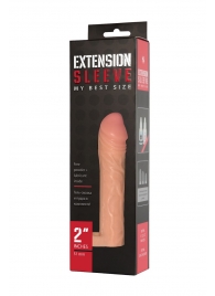 Телесная насадка-удлинитель Extension sleeve с подхватом - 17 см. - Sitabella - в Батайске купить с доставкой