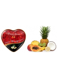 Массажная свеча с ароматом экзотических фруктов Bougie Massage Candle - 35 мл. - Plaisir Secret - купить с доставкой в Батайске