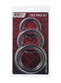 Набор из 3 чёрных эрекционных колец - ToyFa - в Батайске купить с доставкой