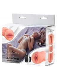 Двусторонний мастурбатор с вибропулей Satisfaction Lucky charm - Lola Games - в Батайске купить с доставкой