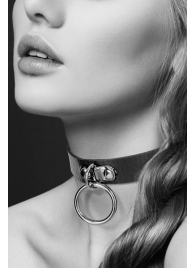 Узенький ошейник из полиуретана с кольцом - Bijoux Pour Toi - купить с доставкой в Батайске