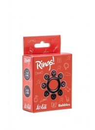 Чёрное эрекционное кольцо Rings Bubbles - Lola Games - в Батайске купить с доставкой
