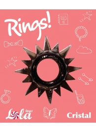 Чёрное эрекционное кольцо Rings Cristal - Lola Games - в Батайске купить с доставкой
