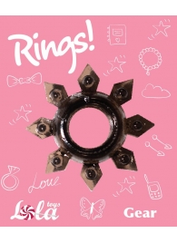 Чёрное эрекционное кольцо Rings Gear - Lola Games - в Батайске купить с доставкой