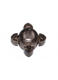 Чёрное эрекционное кольцо Rings Screw - Lola Games - в Батайске купить с доставкой
